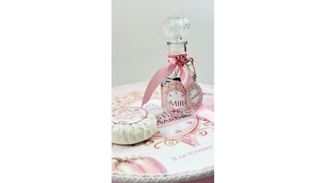 Trusou botez Princess Pink tematică prințesă, elegant și brodat 9